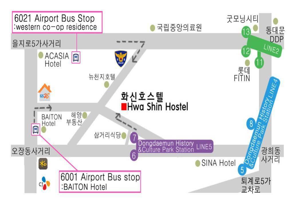 Dongdaemun Hwashin Hostel Seoul Eksteriør billede